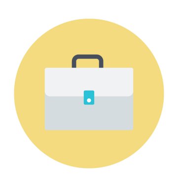 İş çantası renkli vektör simgesi 