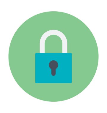 kilit renkli vektör simgesi 