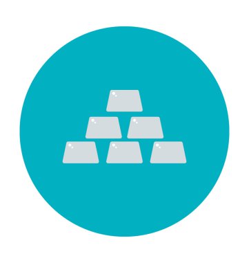 Altın külçe renkli vektör simgesi 