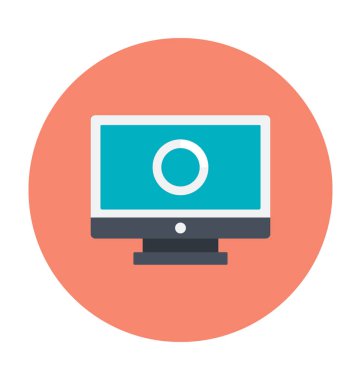 Monitör renkli vektör simgesi 