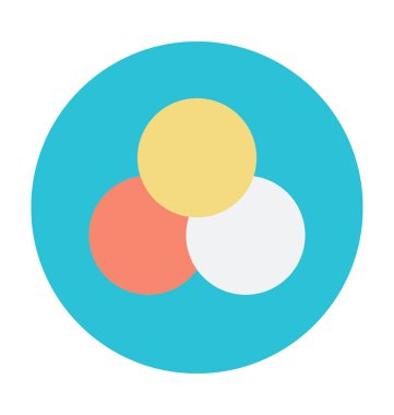 Daireler renkli vektör simge örtüşen 