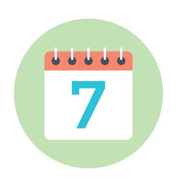 Takvim renkli vektör simgesi 