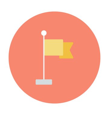 Çırpınan bayrak renkli vektör simgesi