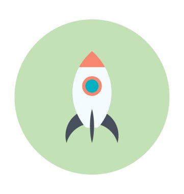 Roket renkli vektör simgesi 