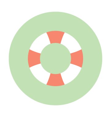 Hayat halka renkli vektör simgesi