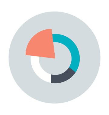 Pasta grafik renkli vektör simgesi 