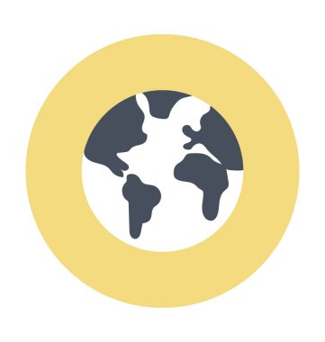 Dünya renkli vektör simge