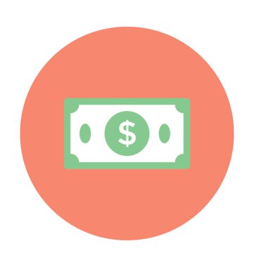 Doları renkli vektör simgesi