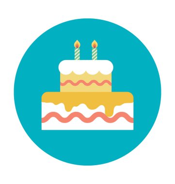 Pasta renkli vektör simgesi