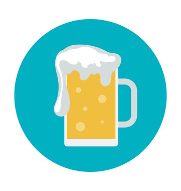 Bira kupa renkli vektör simgesi