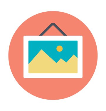 Manzara renkli vektör simgesi