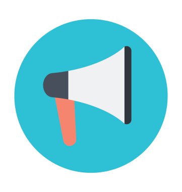 Megafon renkli vektör simgesi