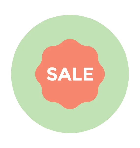 Sale Sticker Colored Vector Icon — Stock Vector