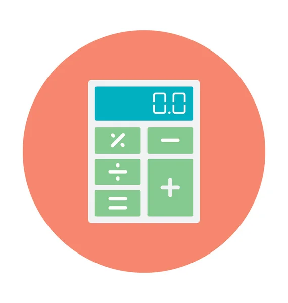 Calculadora Color Vector Icono — Vector de stock