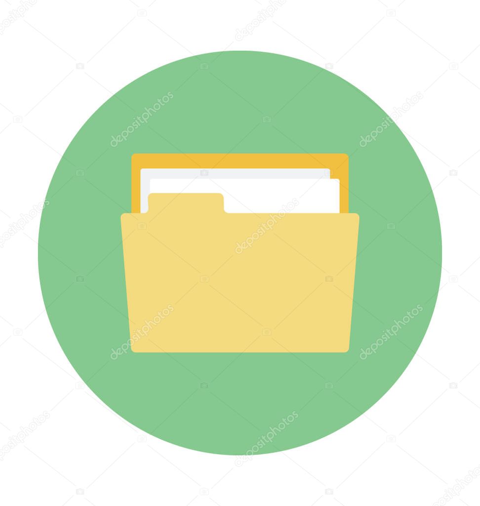 Folder Colored Vector Icon 