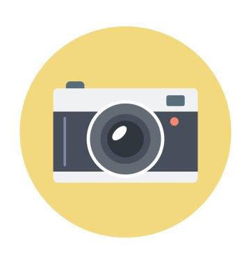 Kamera renkli vektör simgesi