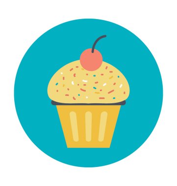 Cupcake renkli vektör simgesi