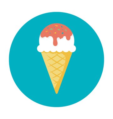 Buz koni renkli vektör simgesi