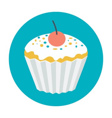 Cupcake renkli vektör simgesi