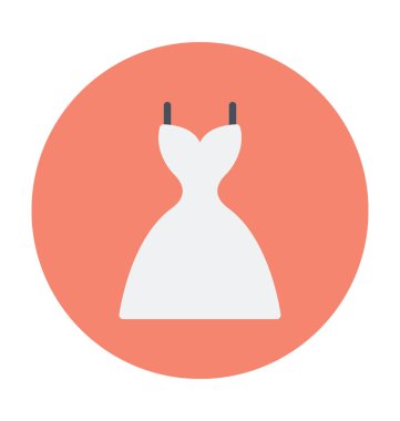 Düğün Elbise renkli vektör simgesi