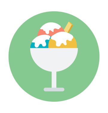 dondurma renkli vektör simgesi