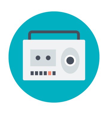 Boombox renkli vektör simgesi