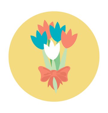 Buket renkli vektör simgesi