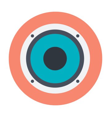 Hoparlör renkli vektör simgesi