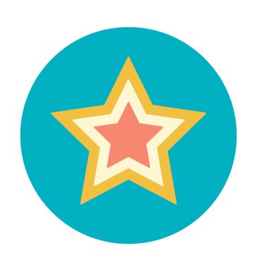 Yıldız süs renkli vektör simgesi