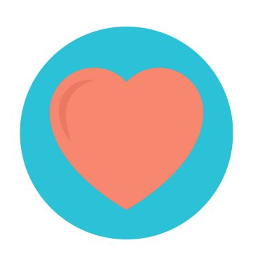Kalp renkli vektör simgesi