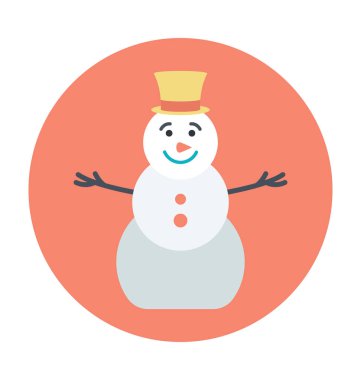 Kardan adam renkli vektör simgesi