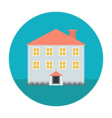 ev renkli vektör simgesi