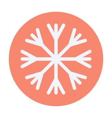 Kar tanesi renkli vektör simgesi