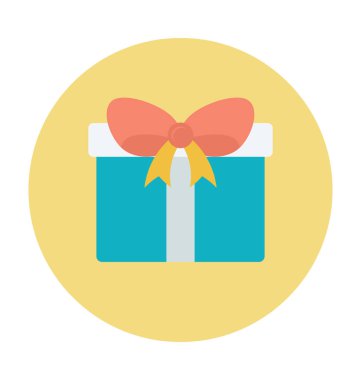 Hediye renkli vektör simgesi
