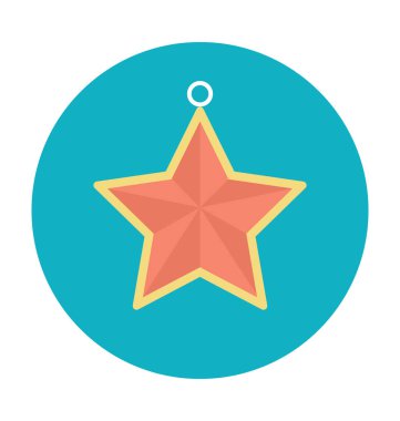 Yıldız süs renkli vektör simgesi