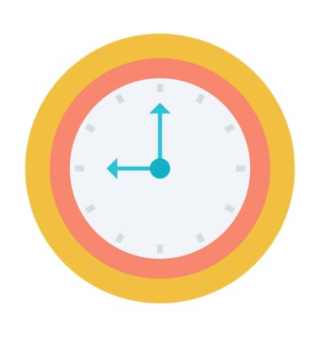 Saat renkli vektör simgesi