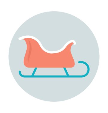 Kızak renkli vektör simgesi