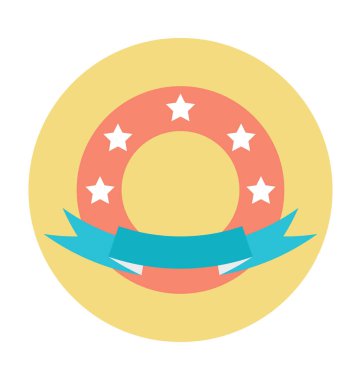 Çelenk renkli vektör simgesi