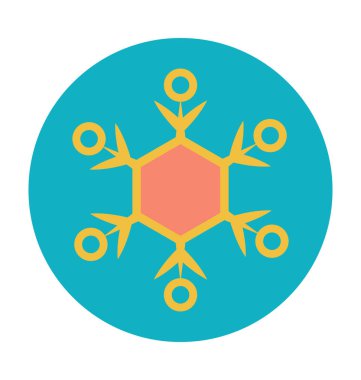 Kar tanesi renkli vektör simgesi