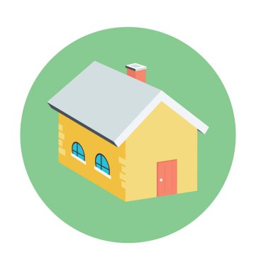 ev renkli vektör simgesi