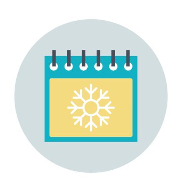 Takvim renkli vektör simgesi