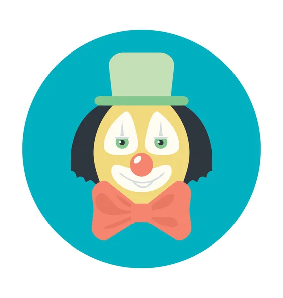 Joker Face Colored Vector Icon — Stock Vector