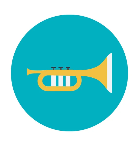 Trompeta Color Vector Icono — Vector de stock
