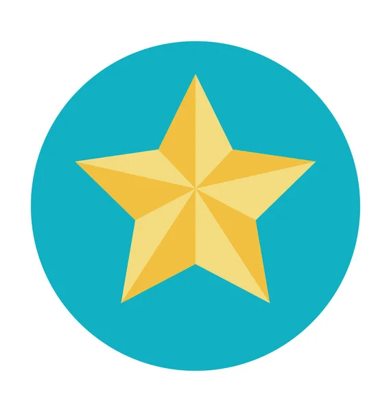 Estrella Ornamento Coloreado Vector Icono — Vector de stock
