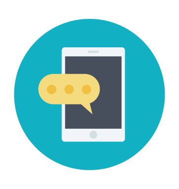 Mobil sohbet renkli vektör simgesi