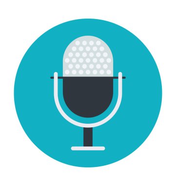 Mikrofon renkli vektör simgesi