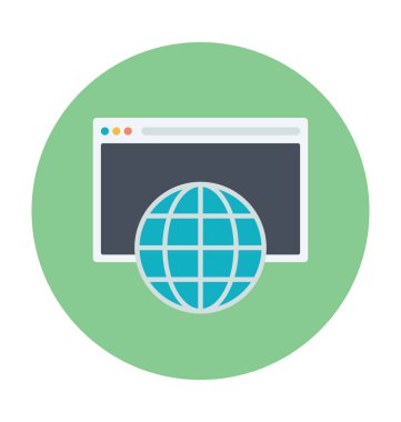 Web sayfası renkli vektör simgesi
