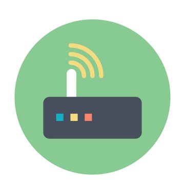 WiFi yönlendirici renkli vektör simgesi