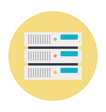 Sunucu renkli vektör simgesi