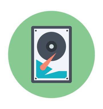 Sabit Disk renkli vektör simgesi